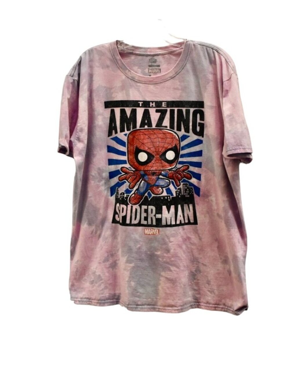 Unisex Marvel The Amazing Spider Man Custom Bleach Dye T-shirt Size L